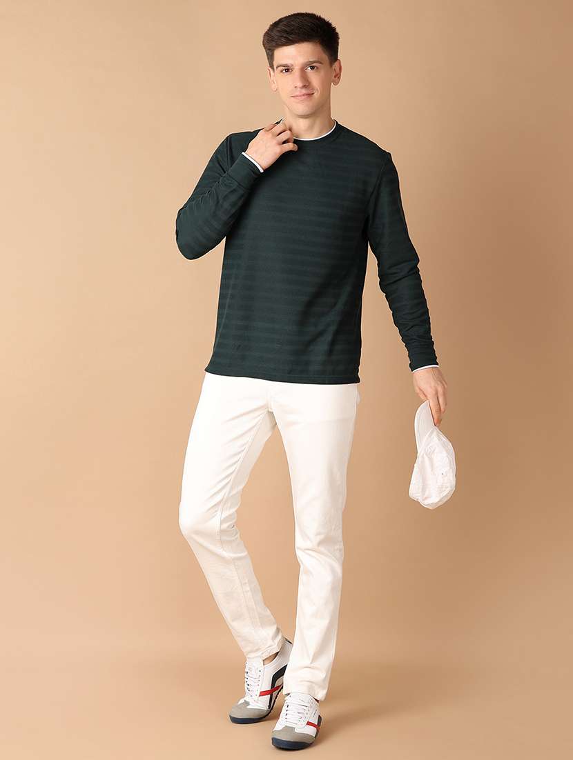 men round neck stripes t-shirt - 21492686 -  Standard Image - 3