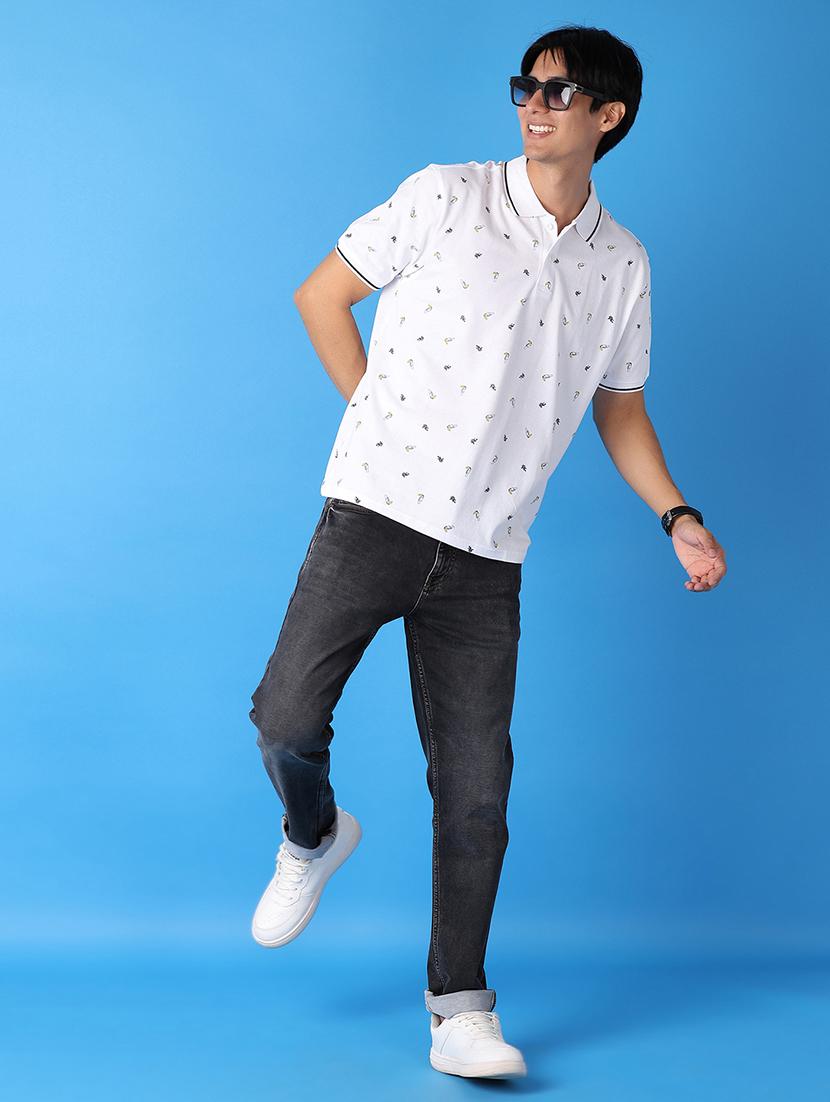 men short sleeve printed polo t-shirt - 21492713 - Standard Image - 3