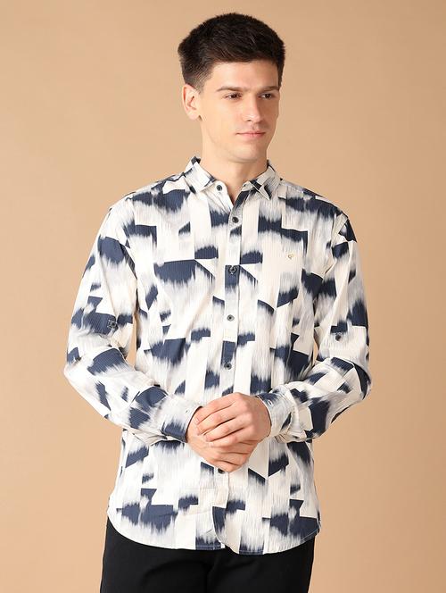 men collared printed casual shirt - 21492740 -  Standard Image - 0