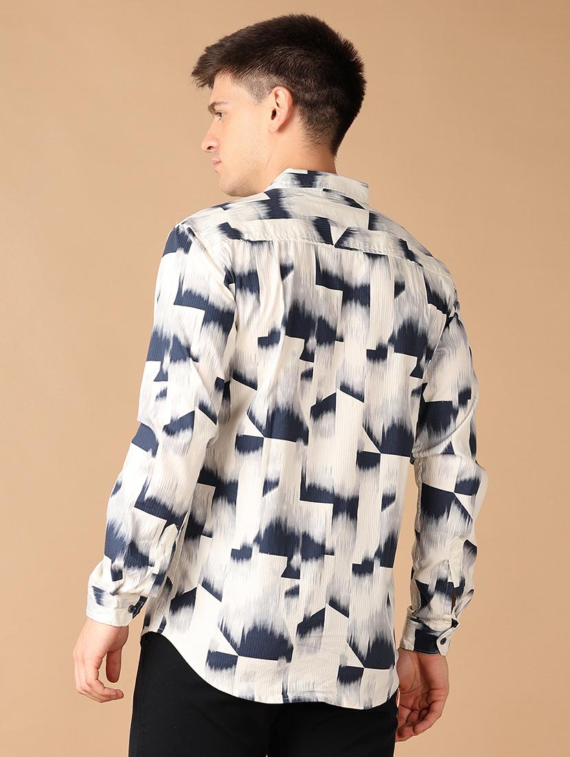 men collared printed casual shirt - 21492740 - Standard Image - 3