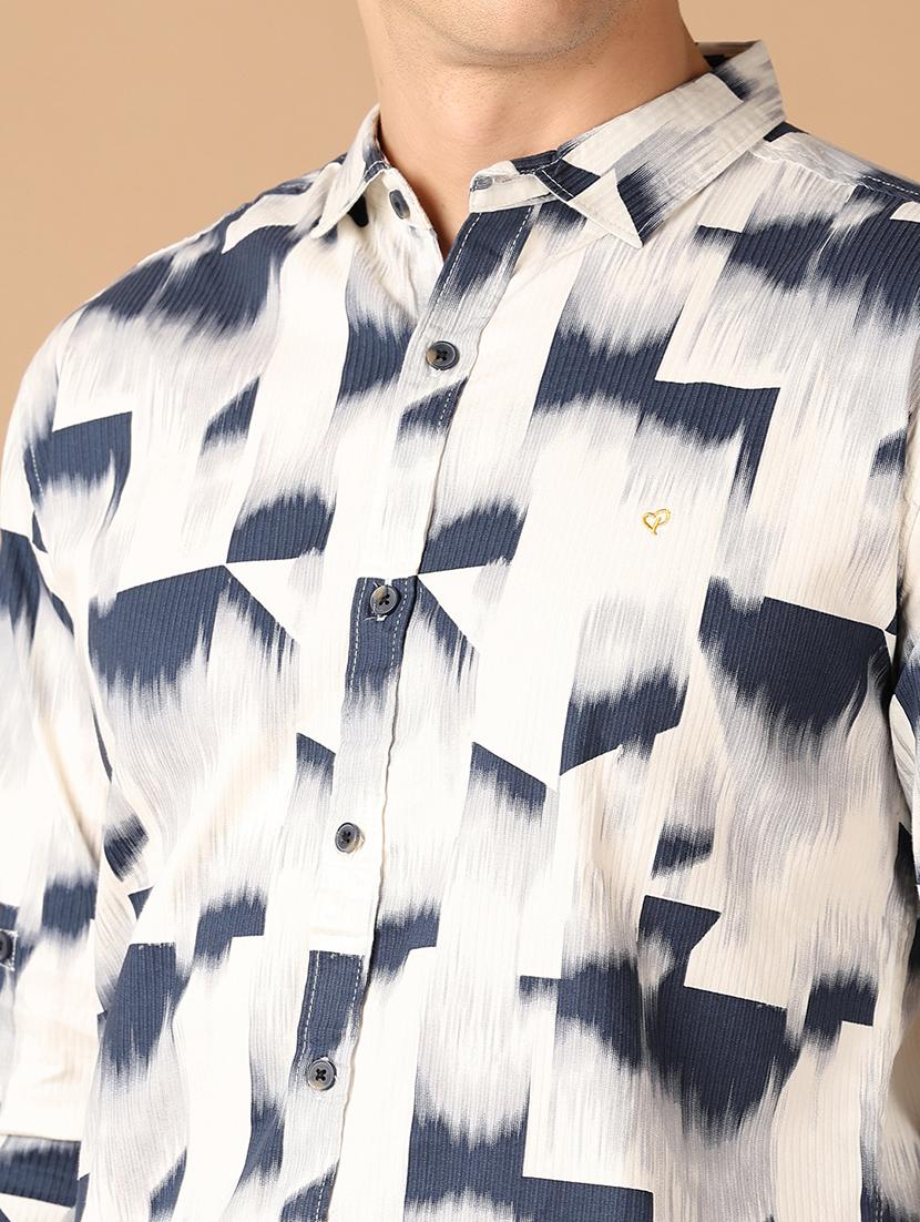 men collared printed casual shirt - 21492740 - Standard Image - 5