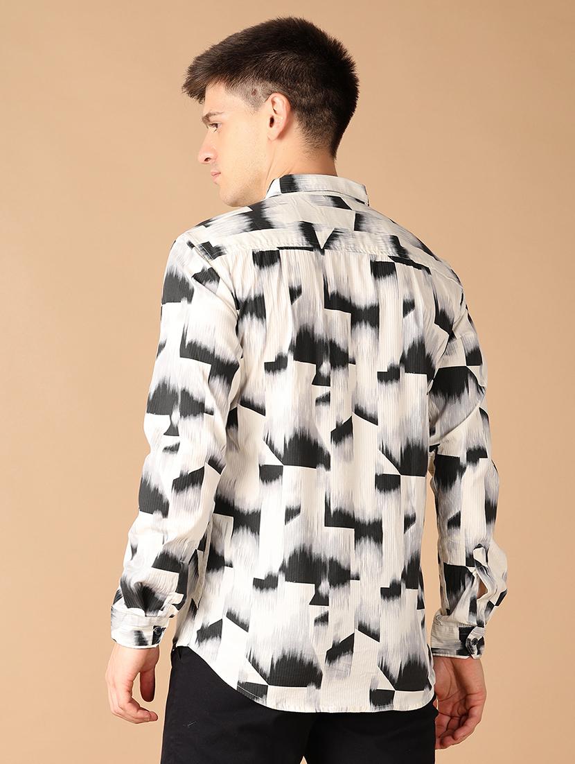 men collared printed casual shirt - 21492741 - Standard Image - 3