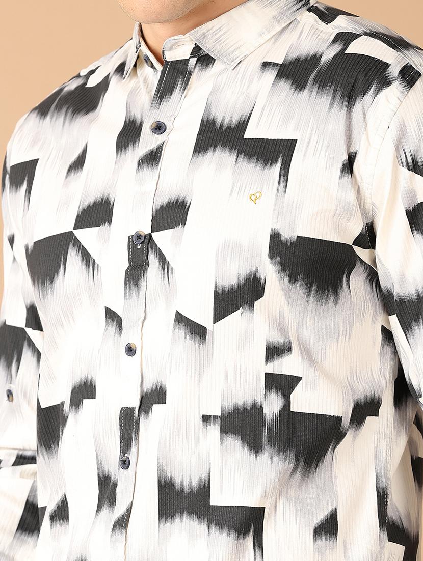 men collared printed casual shirt - 21492741 - Standard Image - 5