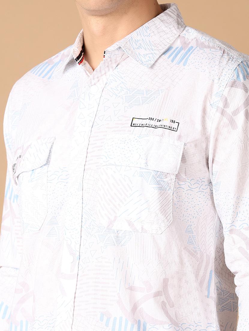 men collared printed casual shirt - 21492748 - Standard Image - 5