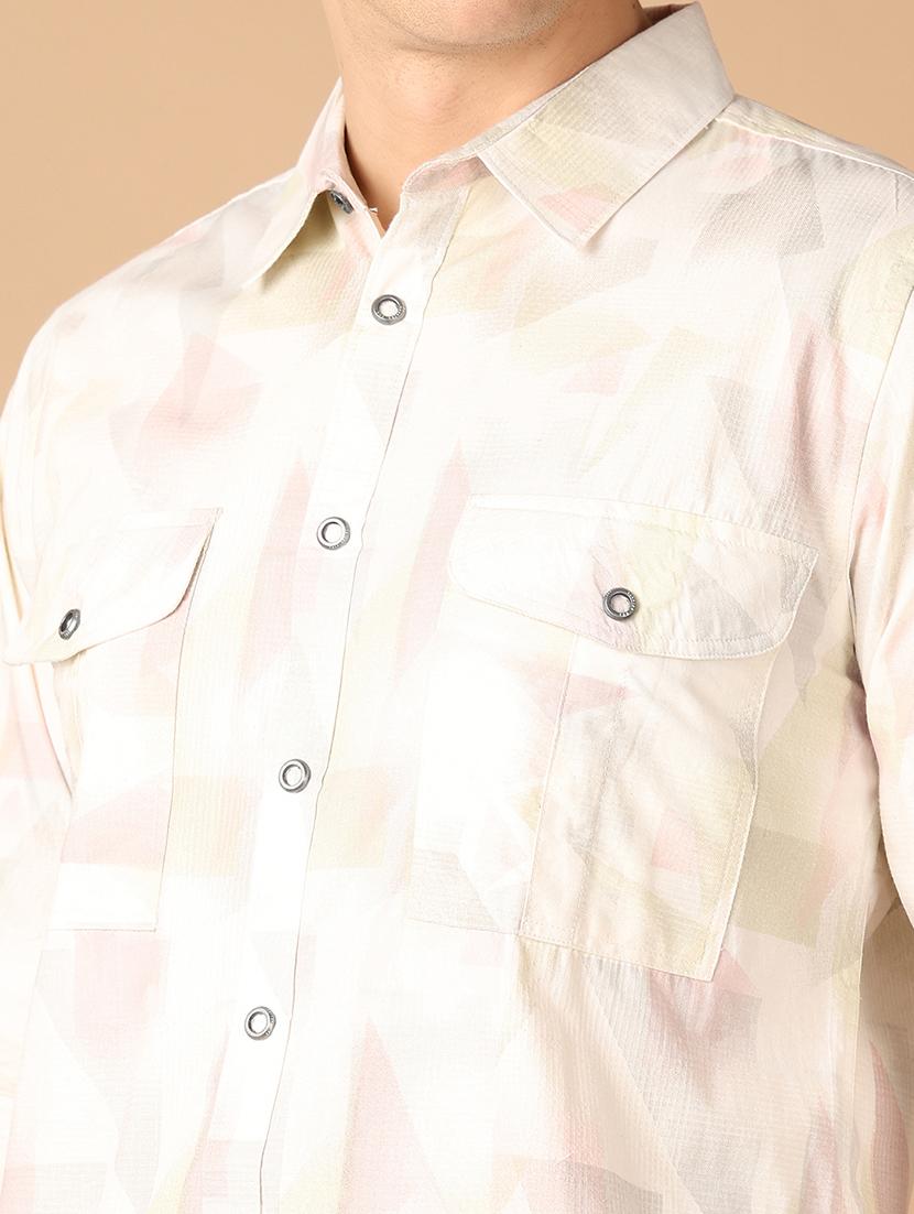men collared printed casual shirt - 21492750 - Standard Image - 5