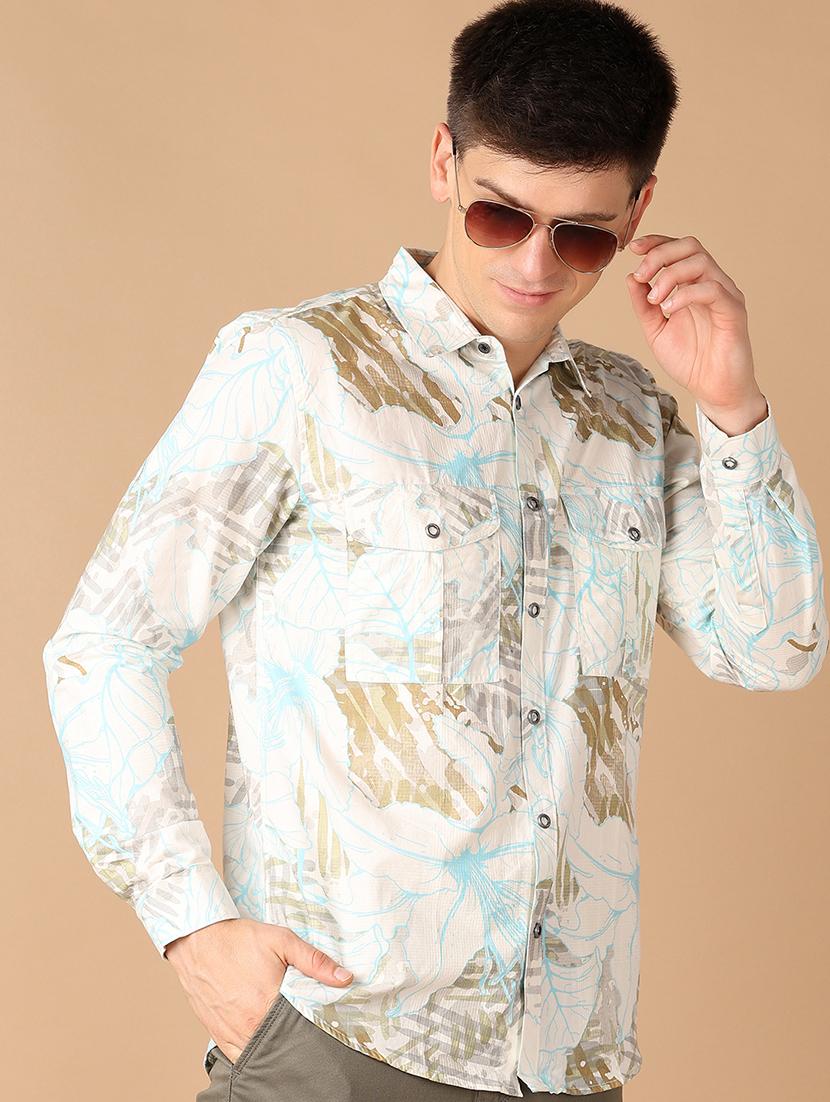 men collared printed casual shirt - 21492751 - Standard Image - 3
