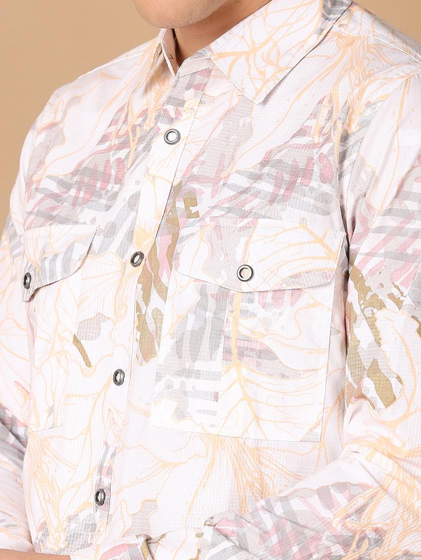 men collared printed casual shirt - 21492752 - Standard Image - 5