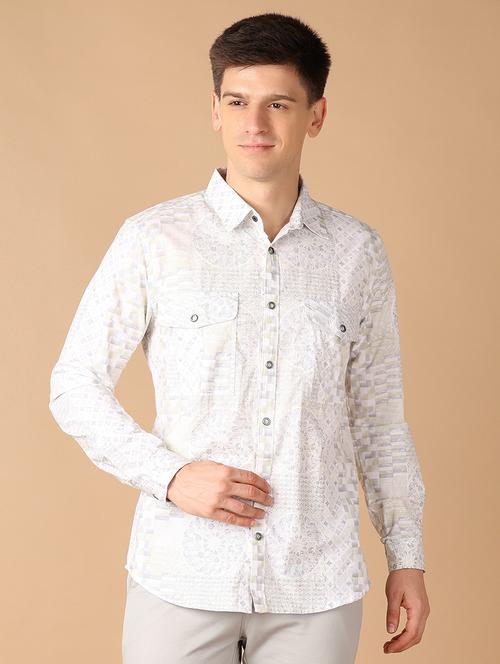 men collared printed casual shirt - 21492753 -  Standard Image - 0