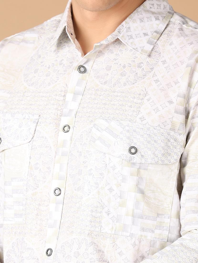 men collared printed casual shirt - 21492753 - Standard Image - 5