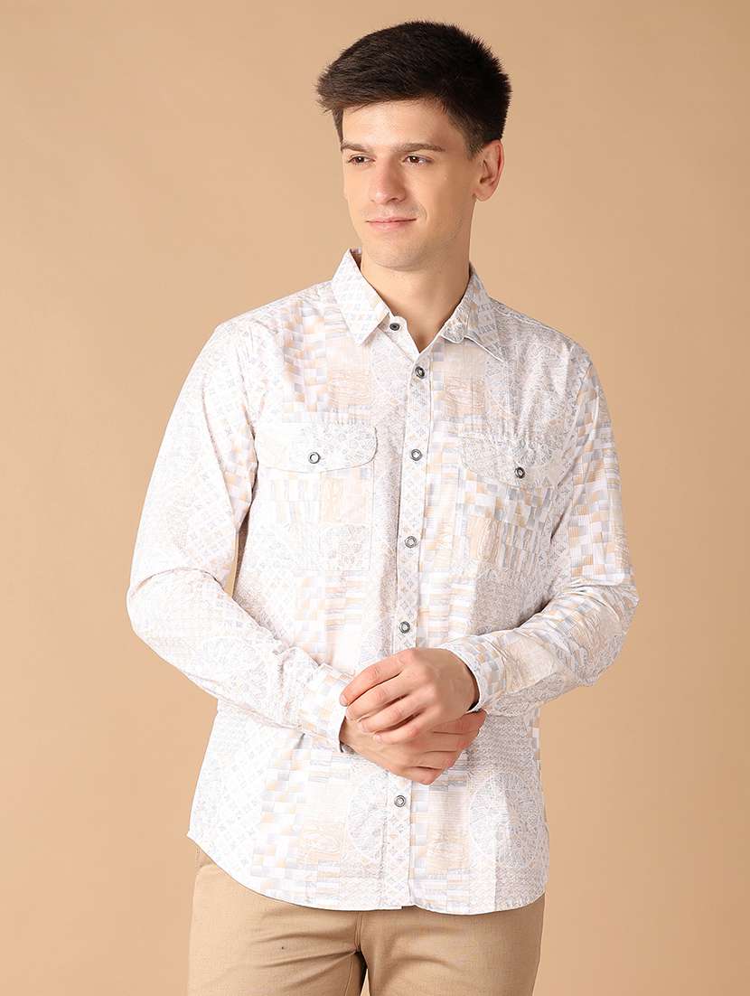men collared printed casual shirt - 21492754 - Zoom Image - 0