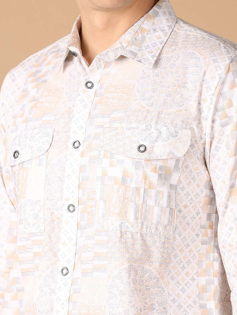 men collared printed casual shirt - 21492754 - Standard Image - 5