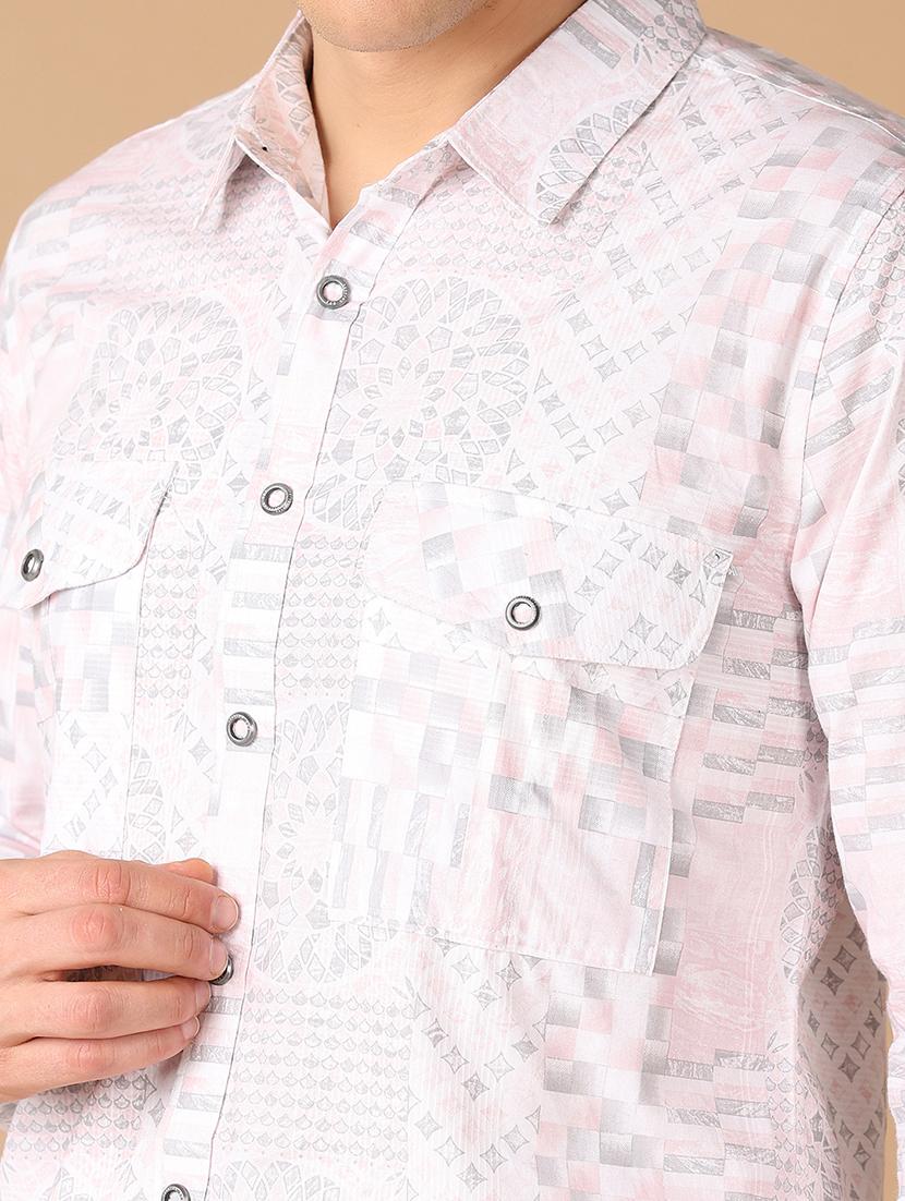 men collared printed casual shirt - 21492755 - Standard Image - 5