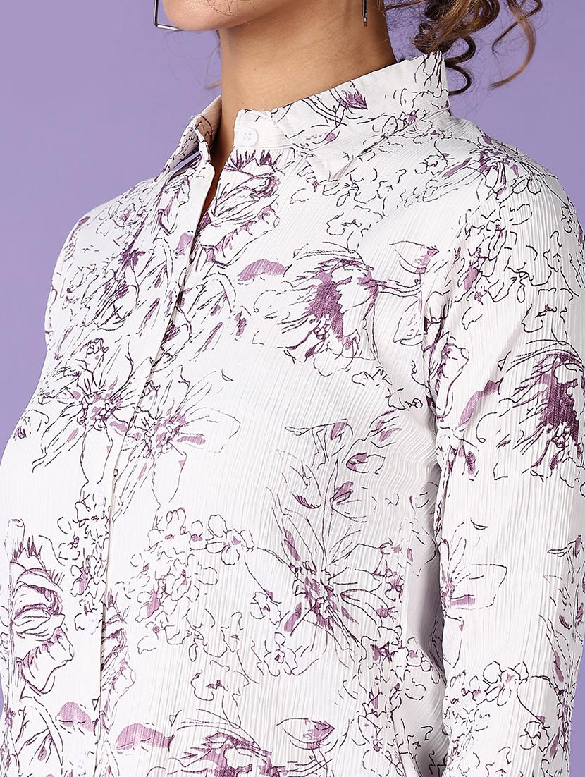 women white printed cotton shirt - 21492772 - Standard Image - 5