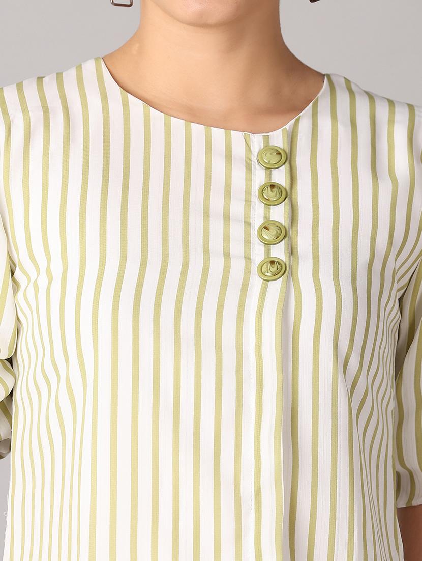 women striped printed round neck top - 21492774 - Standard Image - 5