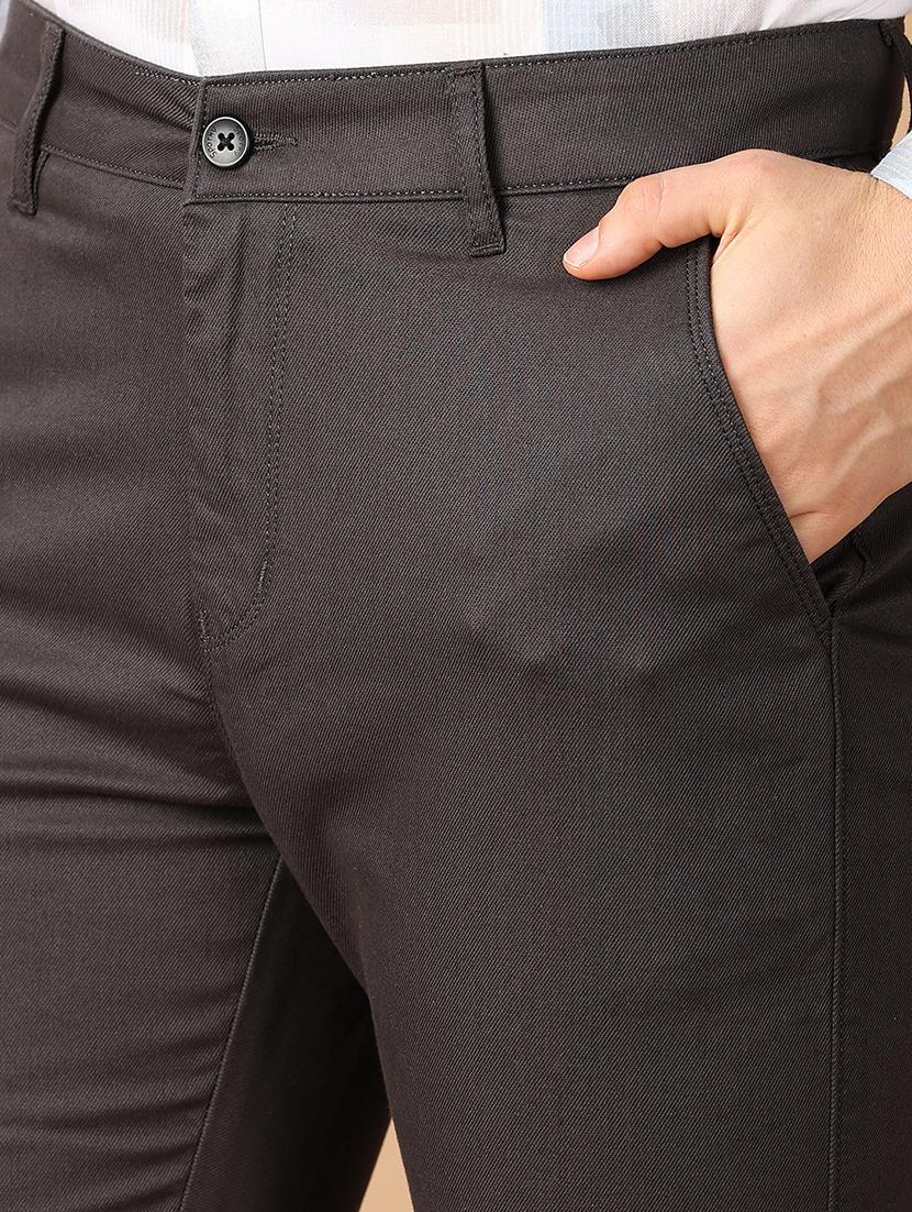 men grey solid chinos casual trouser - 21492798 - Standard Image - 5