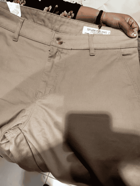 khaki knitted casual trousers - 21492799 -  Standard Image - 0