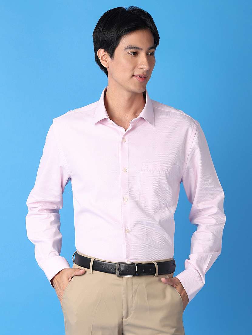 men self design long sleeves formal shirt