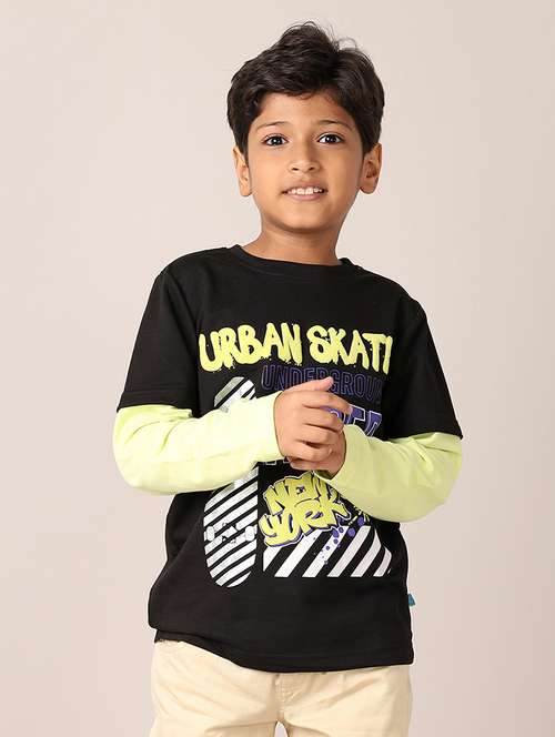 boys round neck printed t-shirt - 21492844 -  Standard Image - 0