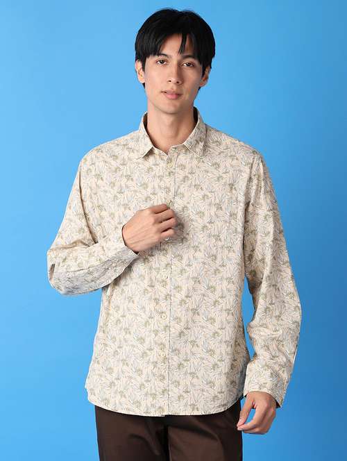 men collared printed casual shirt - 21492846 -  Standard Image - 0