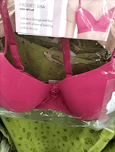fuchsia cotton spandex bra - 21492885 -  Zoom Image - 0