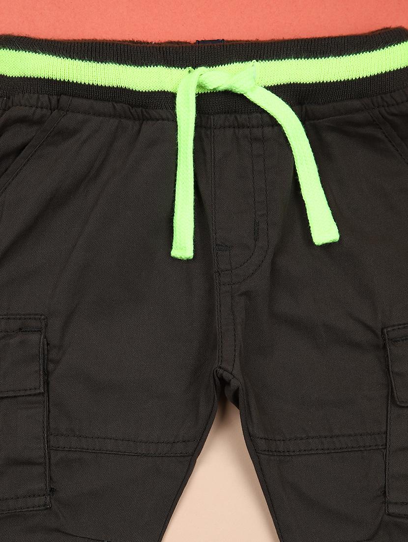 kids olive solid cargo - 21492889 - Standard Image - 3