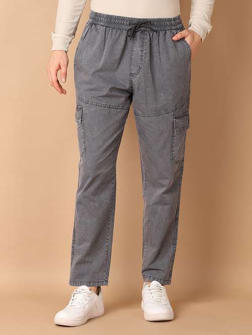 men mid rise solid cargo - 21492911 -  Standard Image - 0