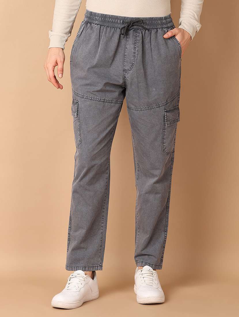 men mid rise solid cargo
