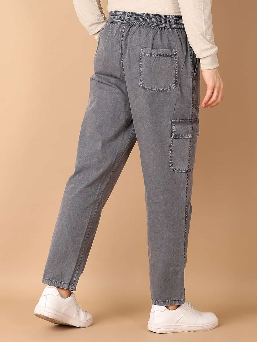 men mid rise solid cargo - 21492911 - Standard Image - 3