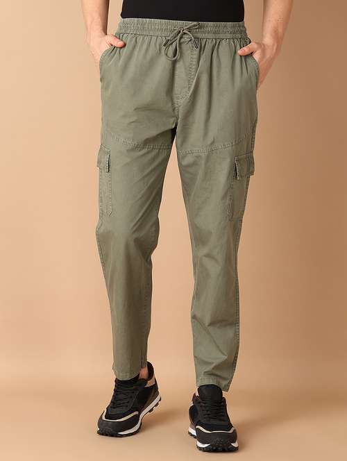 men mid rise solid cargo - 21492912 - Standard Image - 0