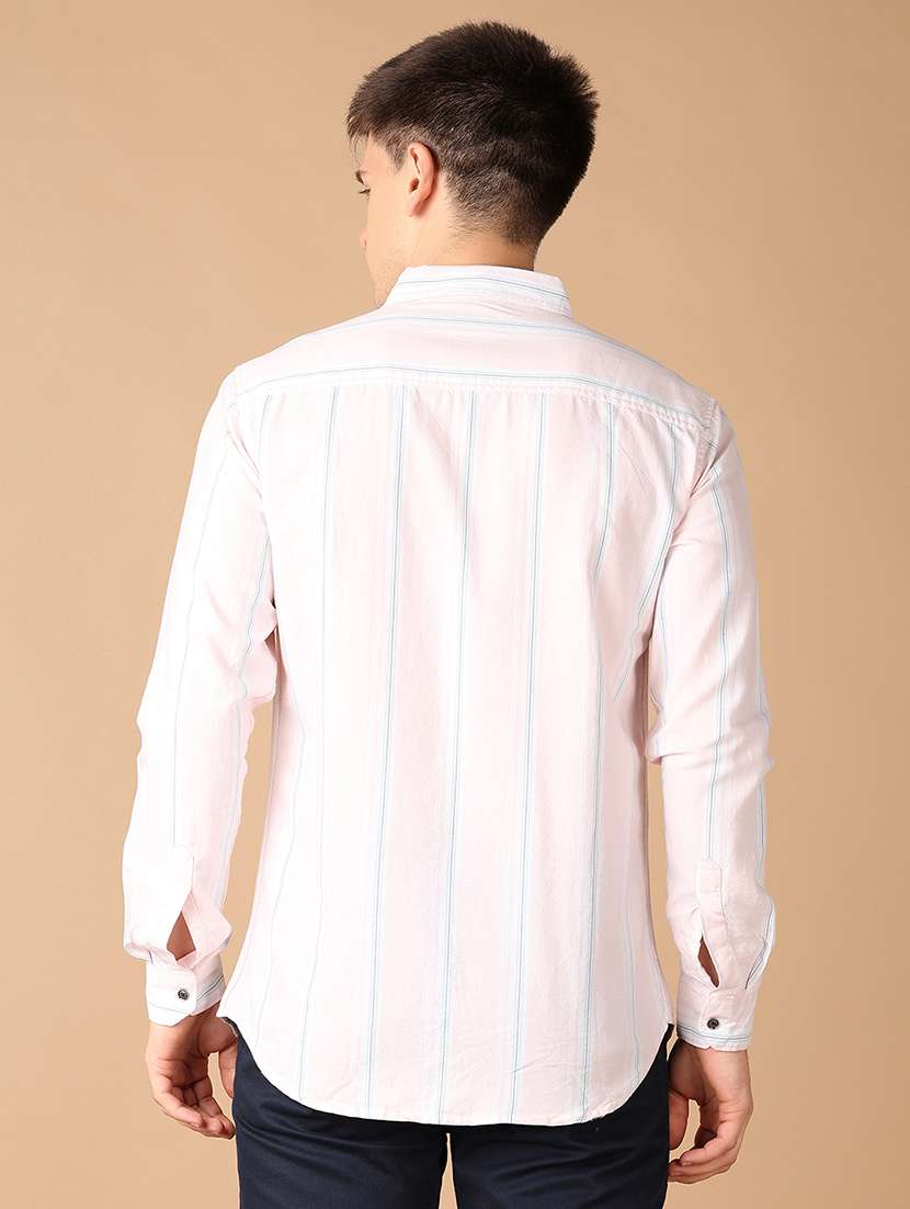 men collared stripes casual shirt - 21492947 - Standard Image - 3