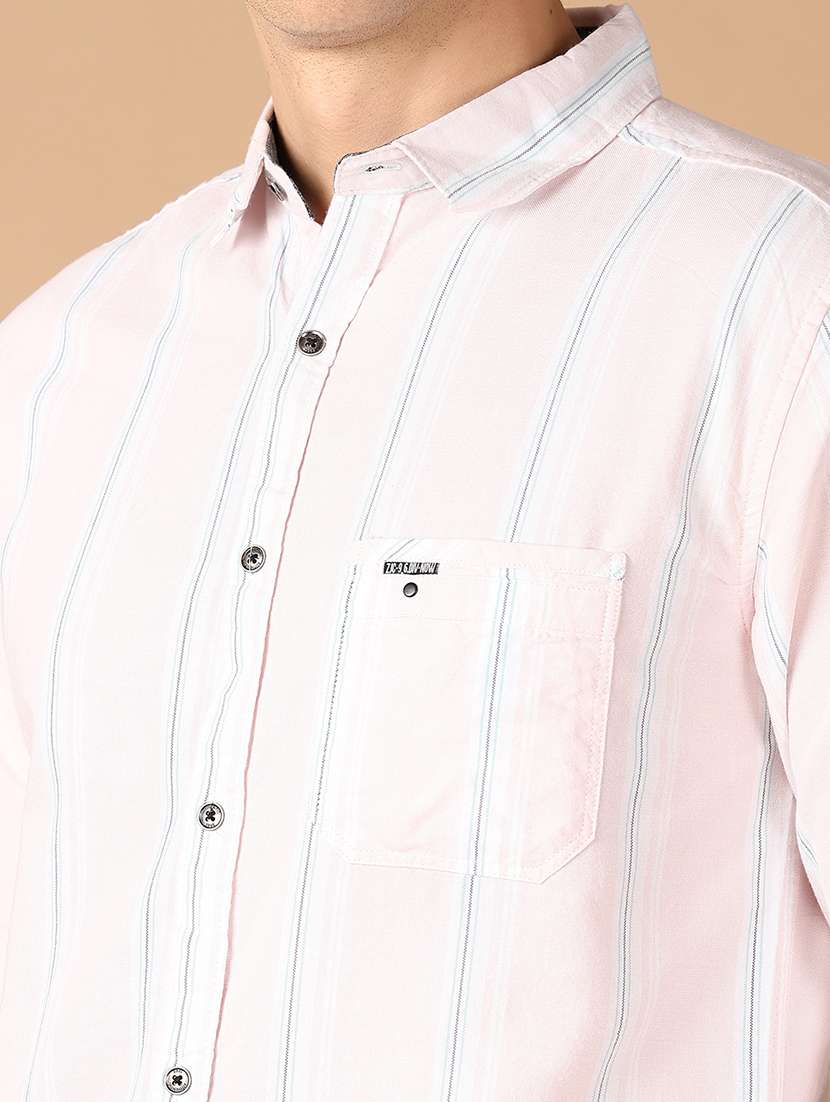 men collared stripes casual shirt - 21492947 - Standard Image - 5