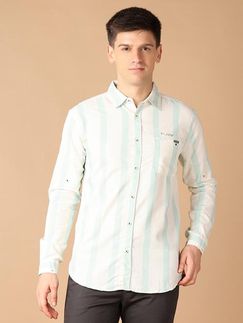 men collared stripes casual shirt - 21492953 - Standard Image - 0