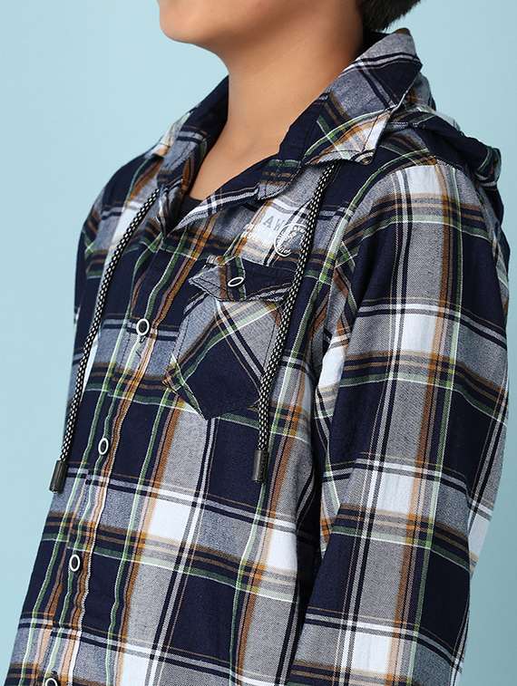 boys blue checks shirt - 21492966 - Standard Image - 5