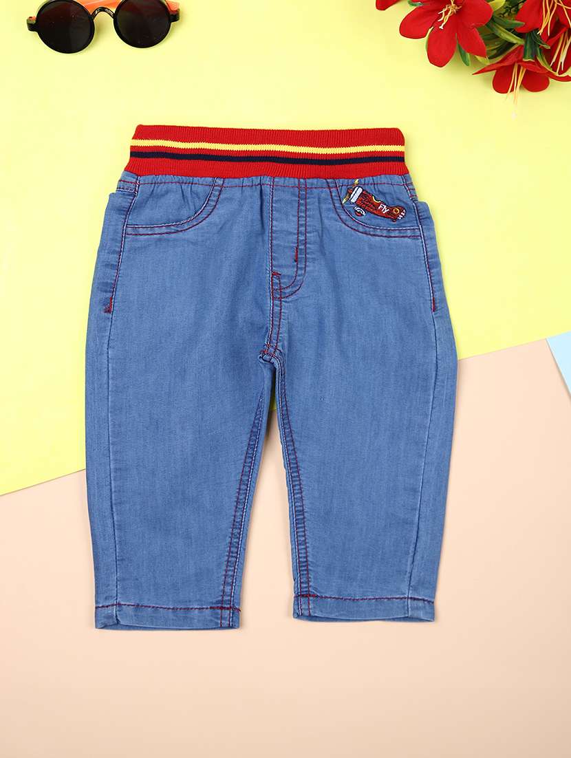 kids blue denim plain jean