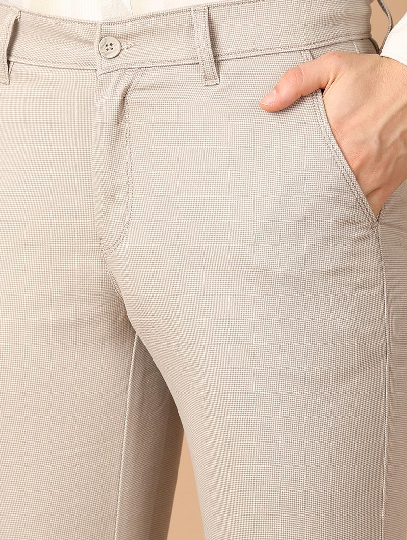men solids flat front chinos trouser - 21492991 - Standard Image - 5