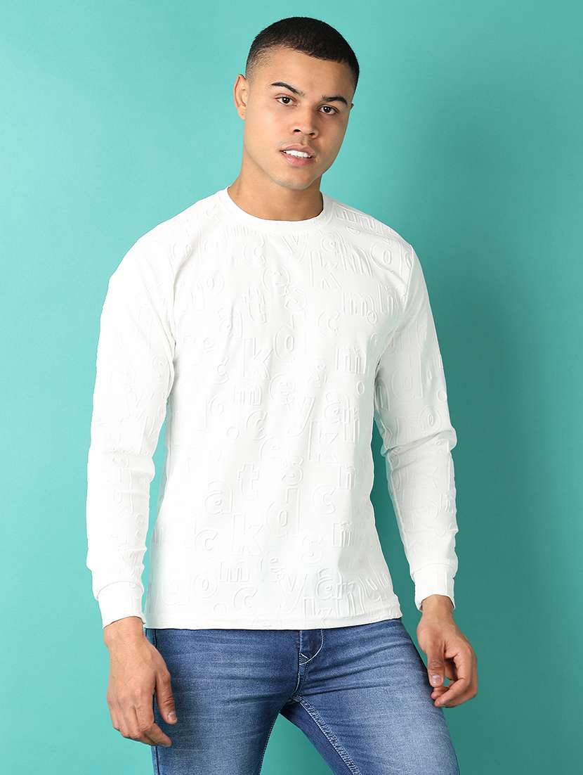 men round neck self-designed t-shirt