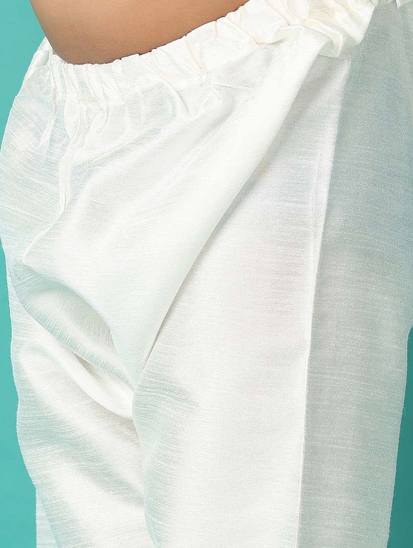 boys embroidered detailed kurta set with jacket - 21493046 -  Standard Image - 5