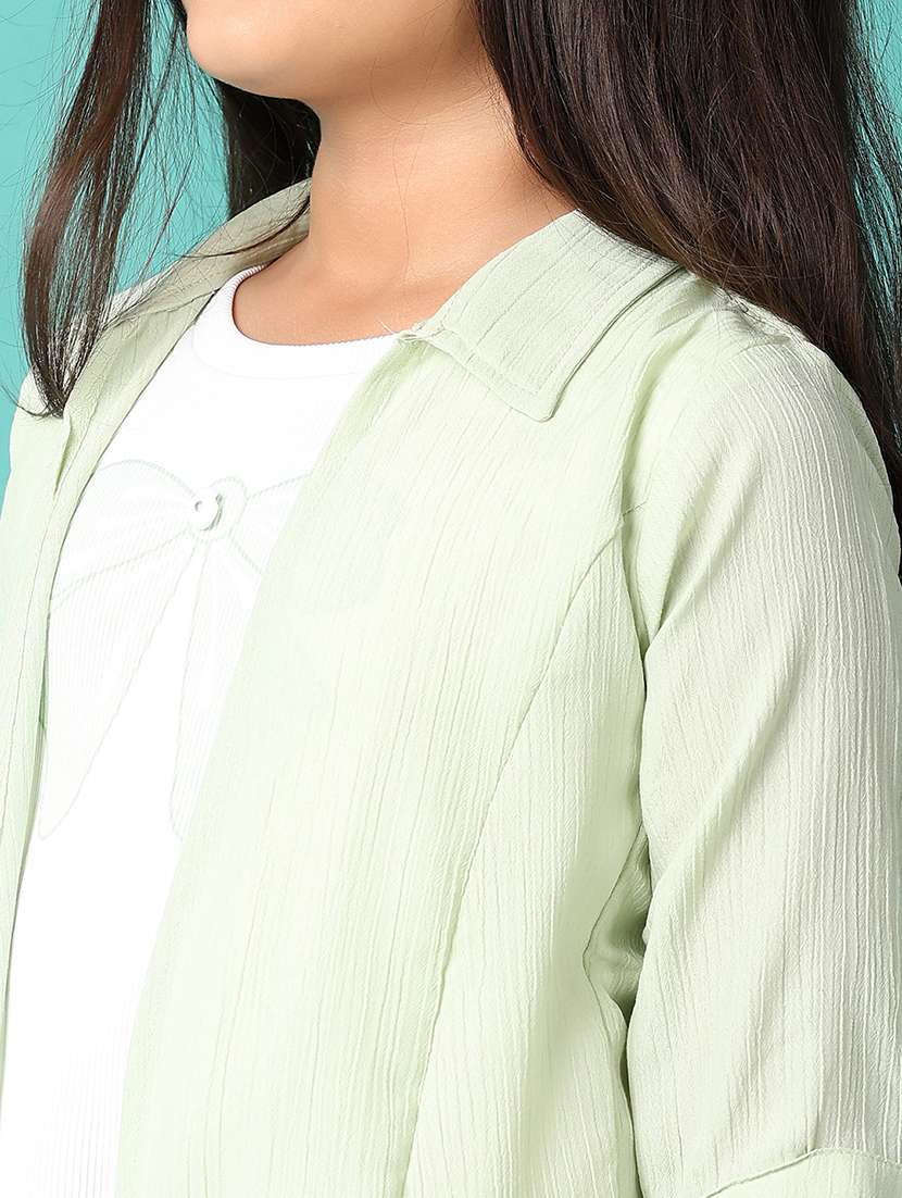 girls printed three quarter sleeves top - 21493083 - Standard Image - 5