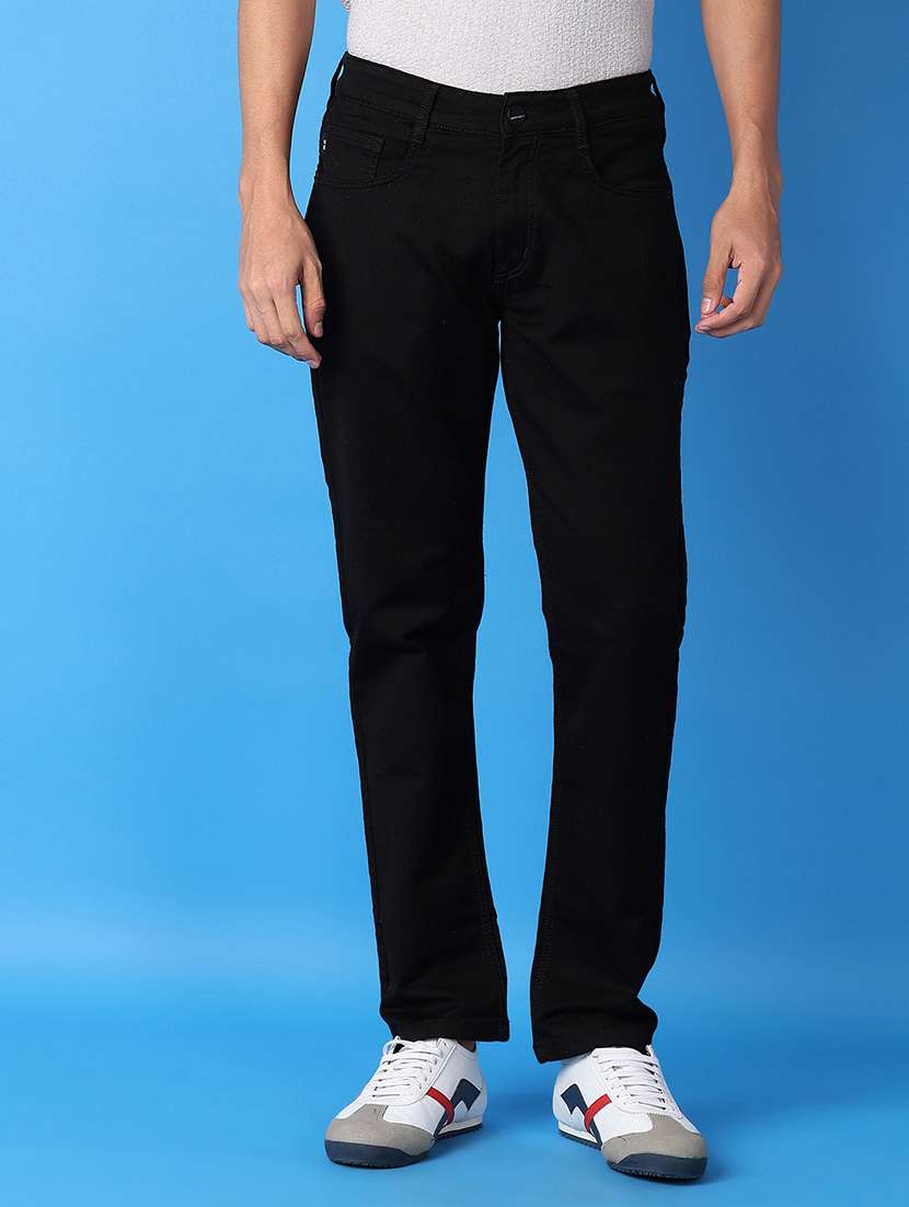 men black plain jeans