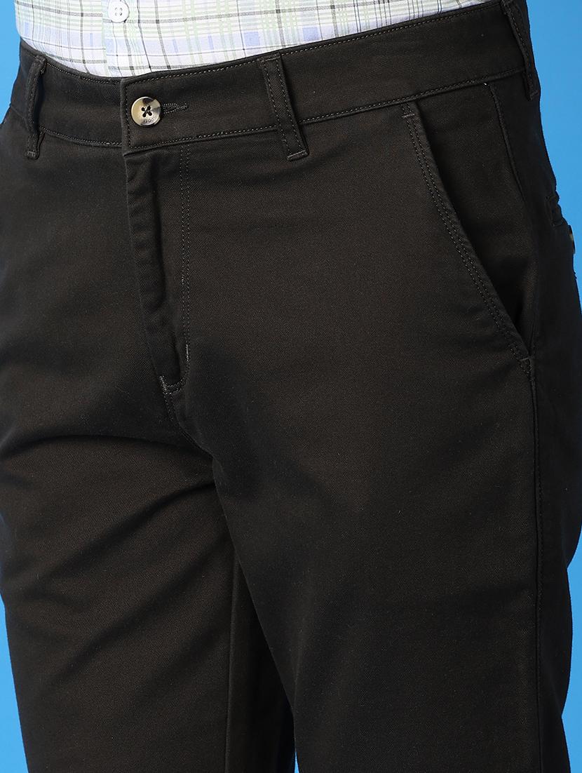men solids flat front chinos trousers - 21493139 - Standard Image - 5