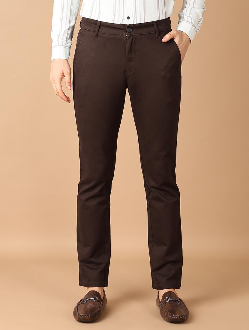 men solids flat front chinos trousers - 21493142 - Zoom Image - 0