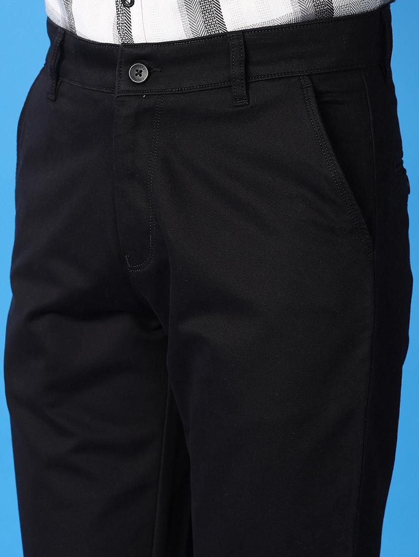 men solids flat front chinos trousers - 21493143 - Standard Image - 5