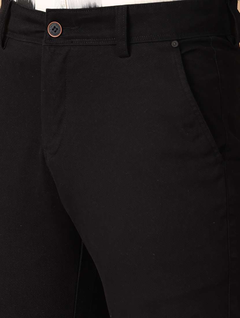 men solids flat front chinos trousers - 21493179 -  Standard Image - 5