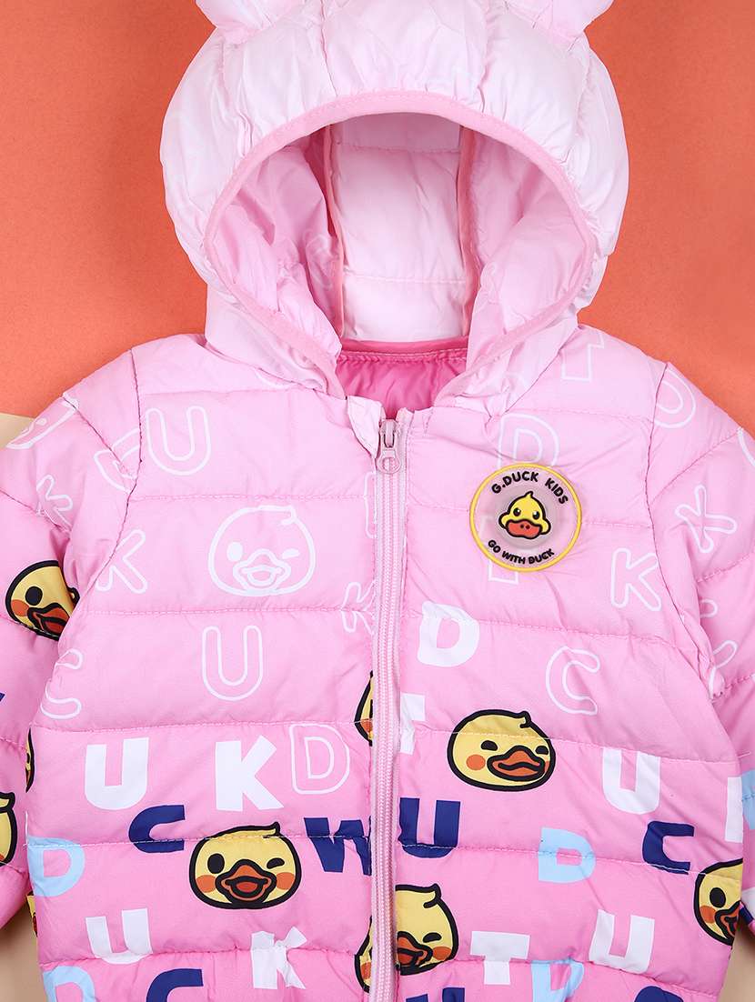 girls printed hooded bomber jacket - 21493187 -  Standard Image - 3