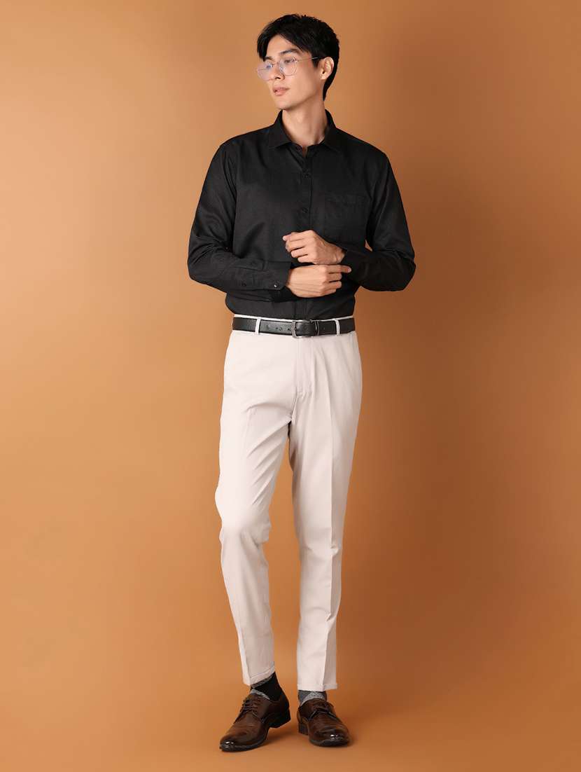 men self design long sleeves collared formal shirt - 21493211 -  Standard Image - 3