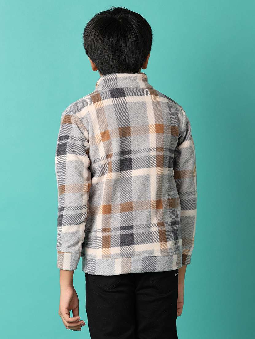 boys grey cotton all over print sweatshirt - 21493231 -  Standard Image - 3