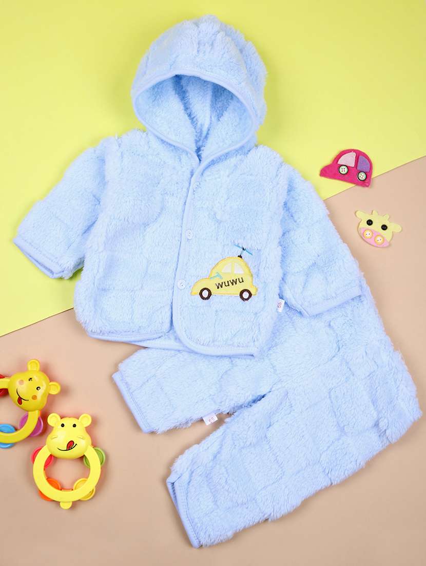 boys solid long sleeves full length set