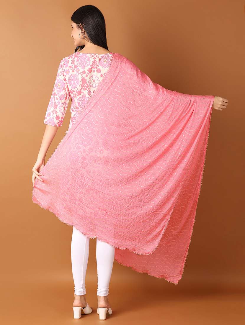 women pink sequined detailed dupatta  - 21493328 -  Standard Image - 3