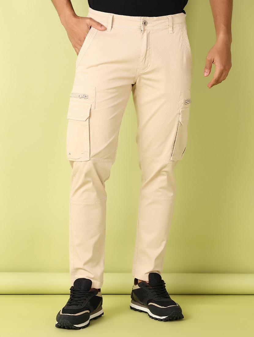 men mid rise solid cargo - 21493435 - Zoom Image - 0