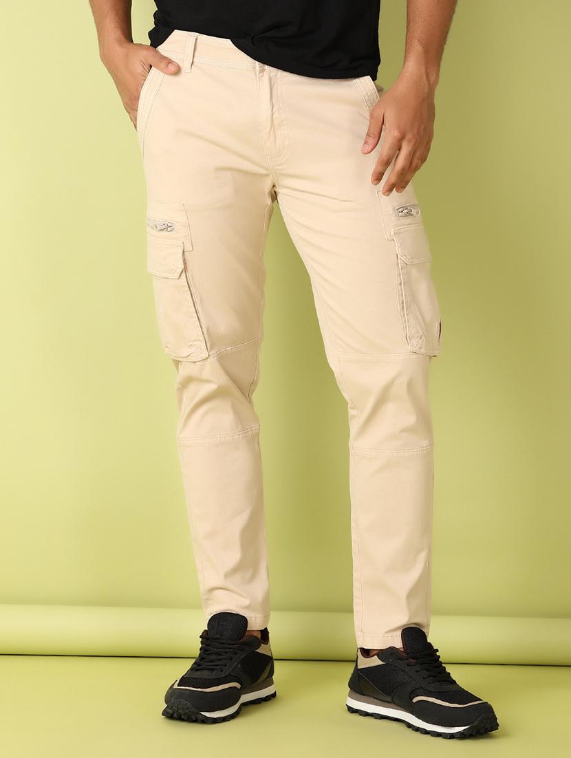 men mid rise solid cargo - 21493435 - Standard Image - 3